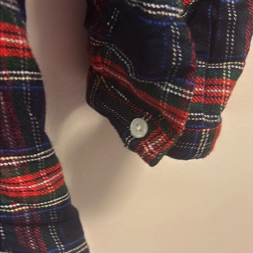 Old navy Plaid girls tunic Shirt size xl - Red and Blue NWT